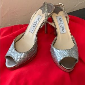 Jimmy Choo peep toe heels